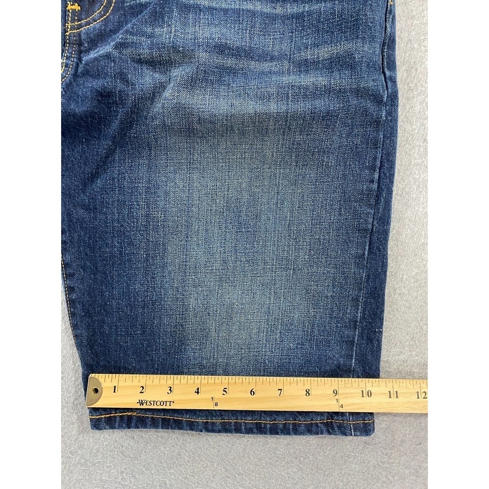 Levi's Jeans Shorts Mens 34 Blue 569 Loose‎ Straight Denim Jorts Medium Wash - Picture 5 of 11